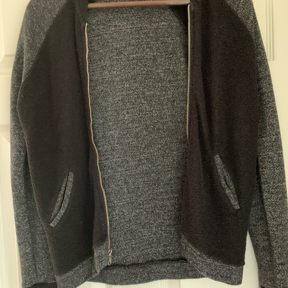 Sundry black and grey zip up sweater
